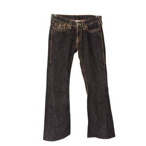 True Religion Dark Wash Low Rise Bootcut Jeans Womens Size 28 USA-Made Denim